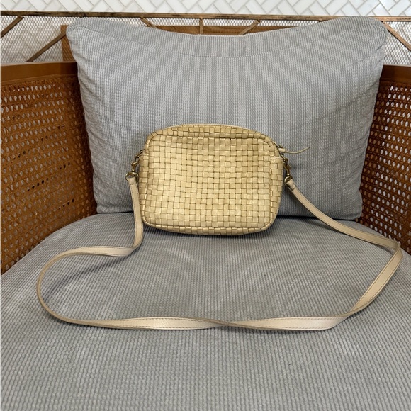 Clare V Midi Sac Clay Leather and Suede Woven Checker - Picture 5 of 10